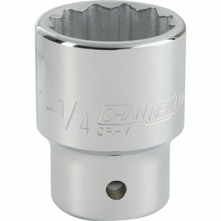 CHANNELLOCK 3/4 In. Drive 1-1/4 In. 12-Point Shallow Standard Socket 308994